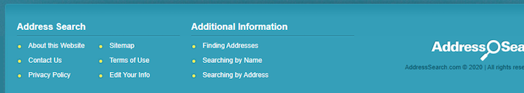 address search footer