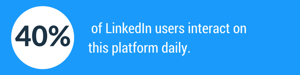 40% of LinkedIn users use the platform on a daily basis.